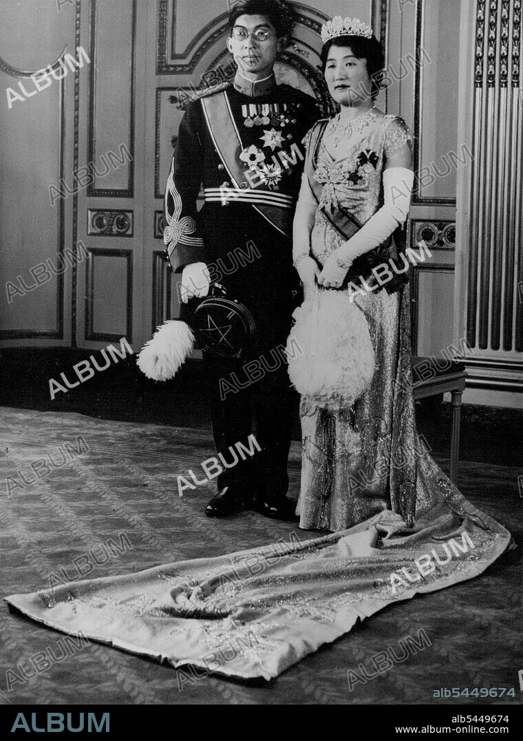 Prince And Princess Chichibu As They Will Appear At Coronation Ceremony -- Prince and Princess Chichibu, who are representing the Emperor of Japan at the Coronation, photographed at their London hotel as they will appear at the Westminster Abbey ceremony. May 10, 1937.