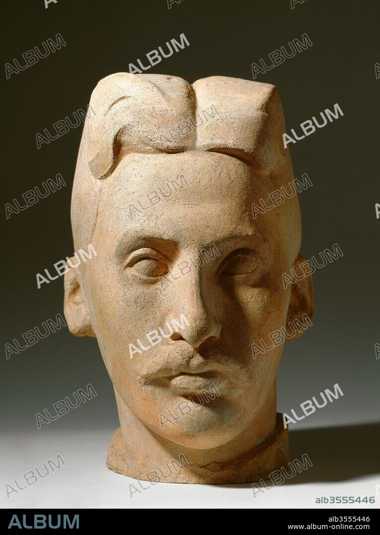 MANUEL HUGUÉ. Manolo Hugué / "Retrato de Frank Burty Haviland", 1912, Escultura (Terracota), 24 x 17 x 20,5 cm.