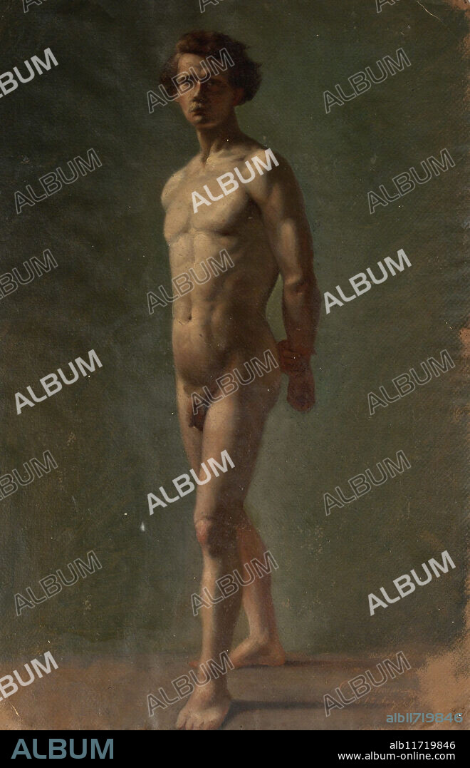 KARL ANDERS EKMAN. Naked man, exercise, 1854.