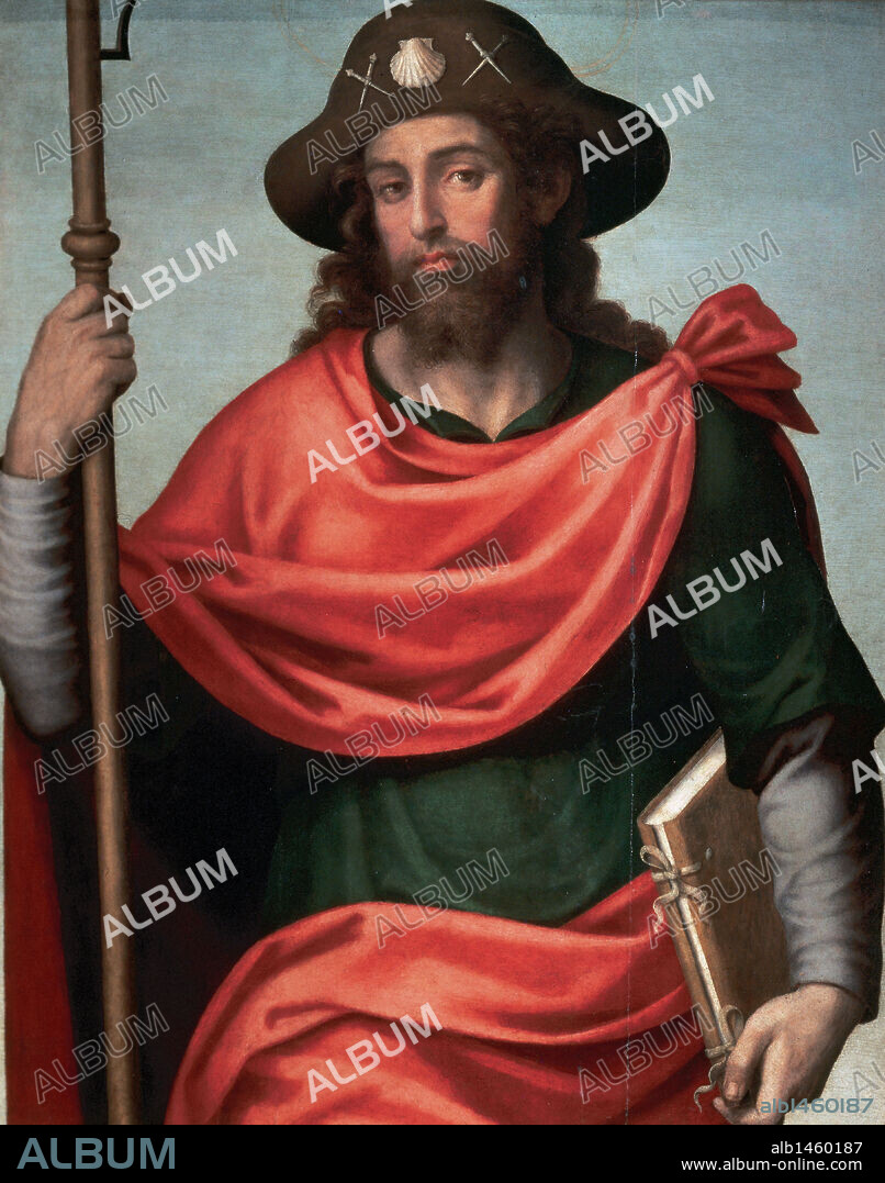 Vicente Juan Masip (also Juan de Juanes) (c.1523-1579). Spanish painter. Saint James pilgrim. Pilgrimage Museum. Santiago de Compostela.  La Coruna province. Galicia. Spain.