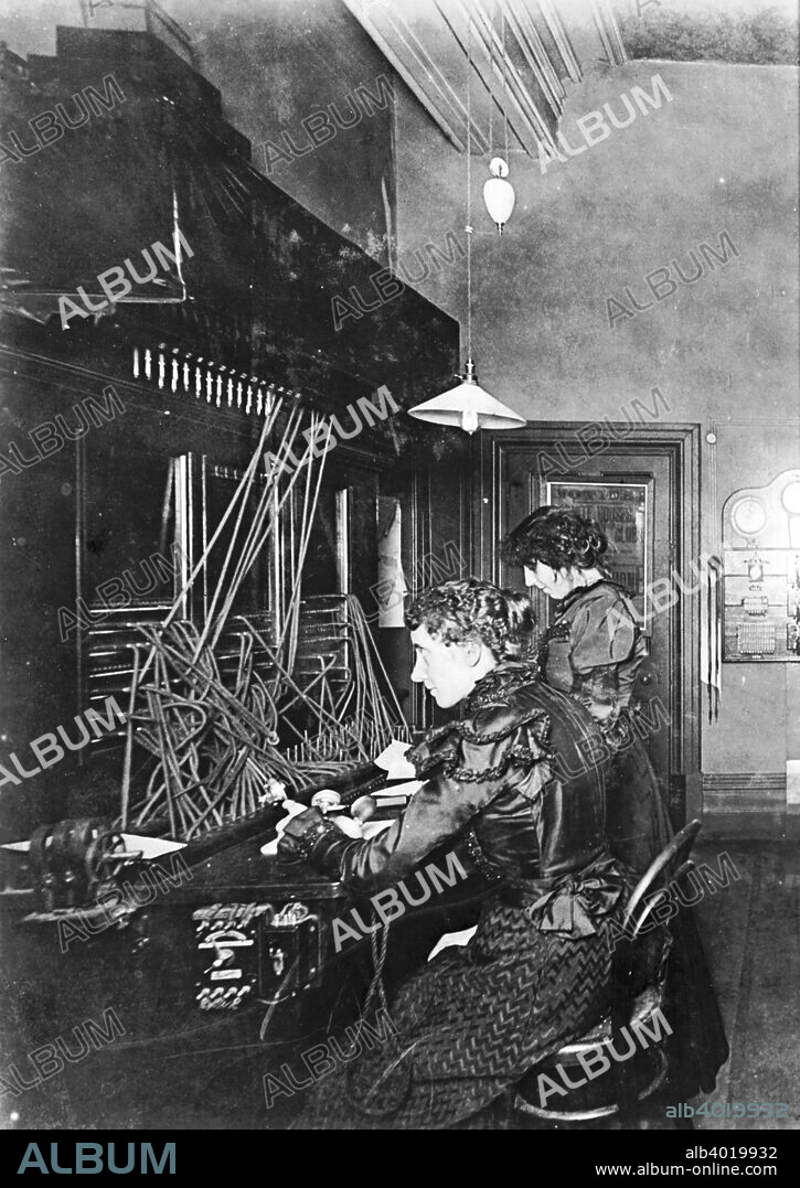 GPO telephone exchange, London, c1905. Female telephonists at the switchboard. The first of the General Post Office's (manual) telephone exchanges opened in London in 1902. The heavy demand for service led to the opening of a second exchange in November 1907.