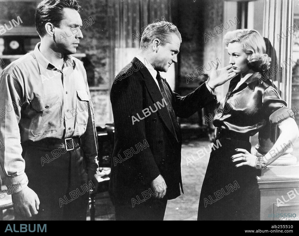 EDMOND O'BRIEN, JAMES CAGNEY y VIRGINIA MAYO en AL ROJO VIVO, 1949 (WHITE HEAT), dirigida por RAOUL WALSH. Copyright WARNER BROTHERS.
