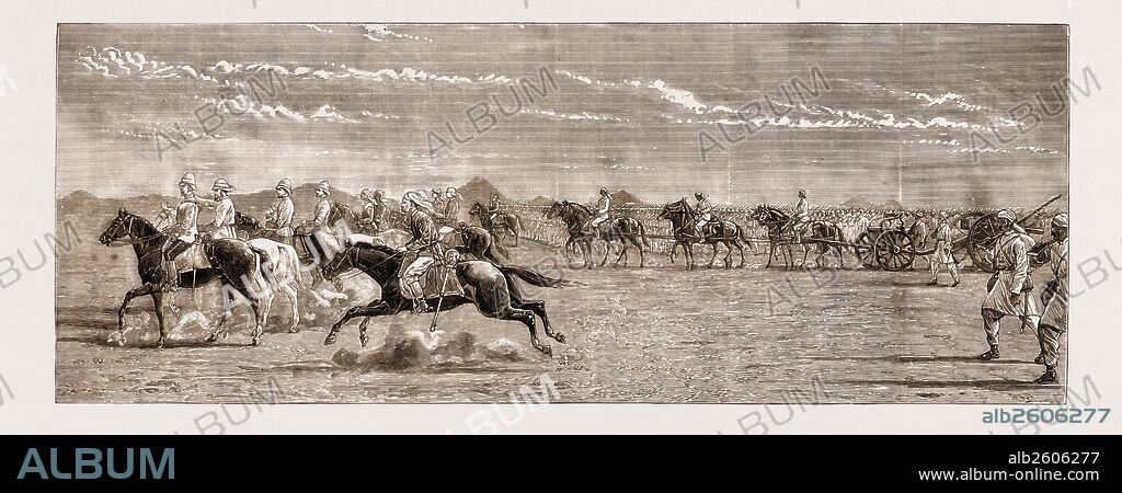 THE REBELLION IN THE SUDAN: THE EXPEDITION INTO KURDUFAN, SUDAN, 1883: THE START OF THE ARMY FROM OMDURMAN, THE CAMP OPPOSITE KHARTOUM.