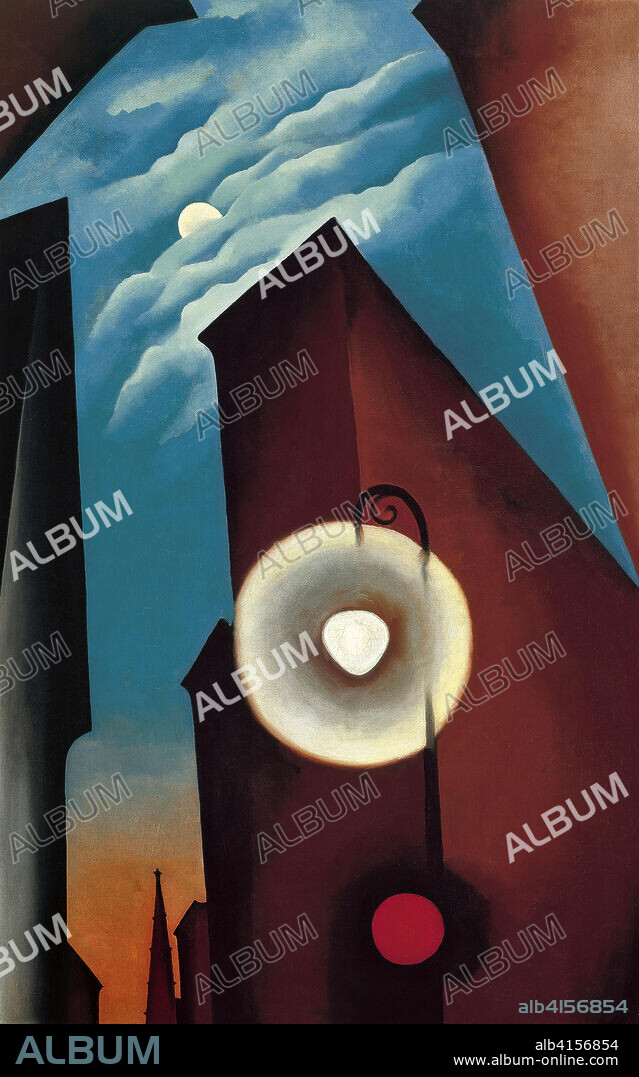 Georgia O'Keeffe (Sun Prairie, 1887-Santa Fe, 1986). New York Street with Moon (1925). Oil on canvas. 122 x 77 cm.