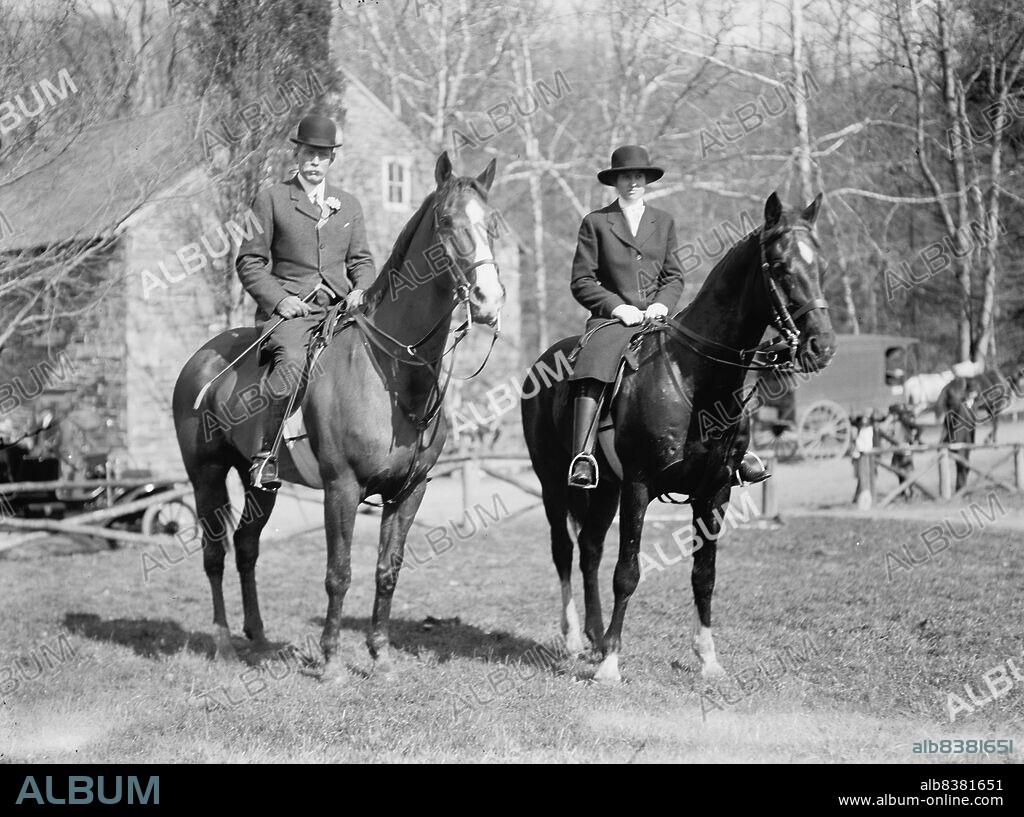 HARRIS & EWING. Lt. Col. Henry Tureman Allen, U.S.Army General Staff with Miss Janet Allen, 1913. ['Iron Commandante' Major General Henry Tureman Allen, known for exploring the Copper River in Alaska].