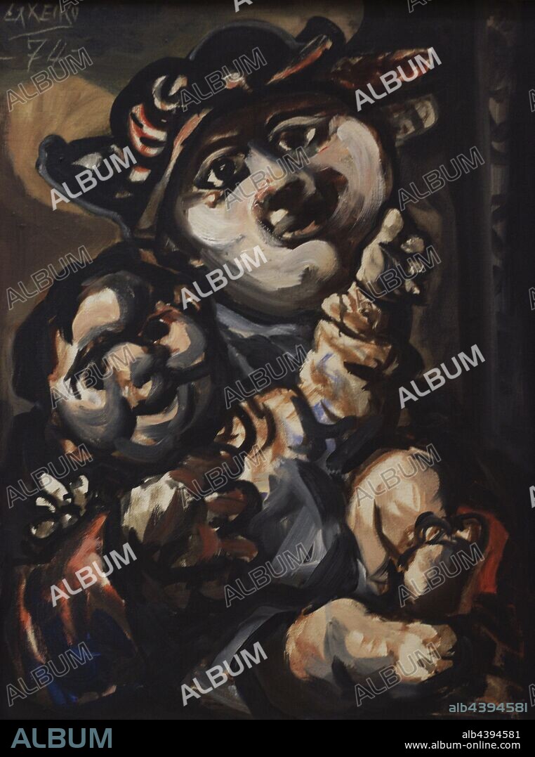 Jose Otero Abeledo called Laxeiro (1908-1996). Spanish painter. Flautista, 1974 (Flute Player, 1974). Museum of Fine Arts. A Coru–a, Galicia, Spain.