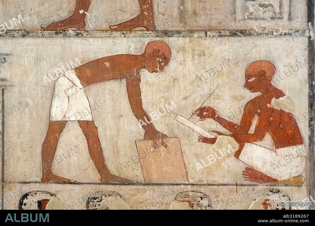 Egipto. Tumba 100 Rekmire. La tumba TT100 se encuentra en Sheikh Abd el-Qurna y forma parte de la Necrópolis de Tebas, en la orilla oeste del Nilo, frente a Luxor. Se trata de la capilla funeraria del visir Rekhmire (o Rejmira) que vivió durante la XVIII dinastía del Antiguo Egipto.