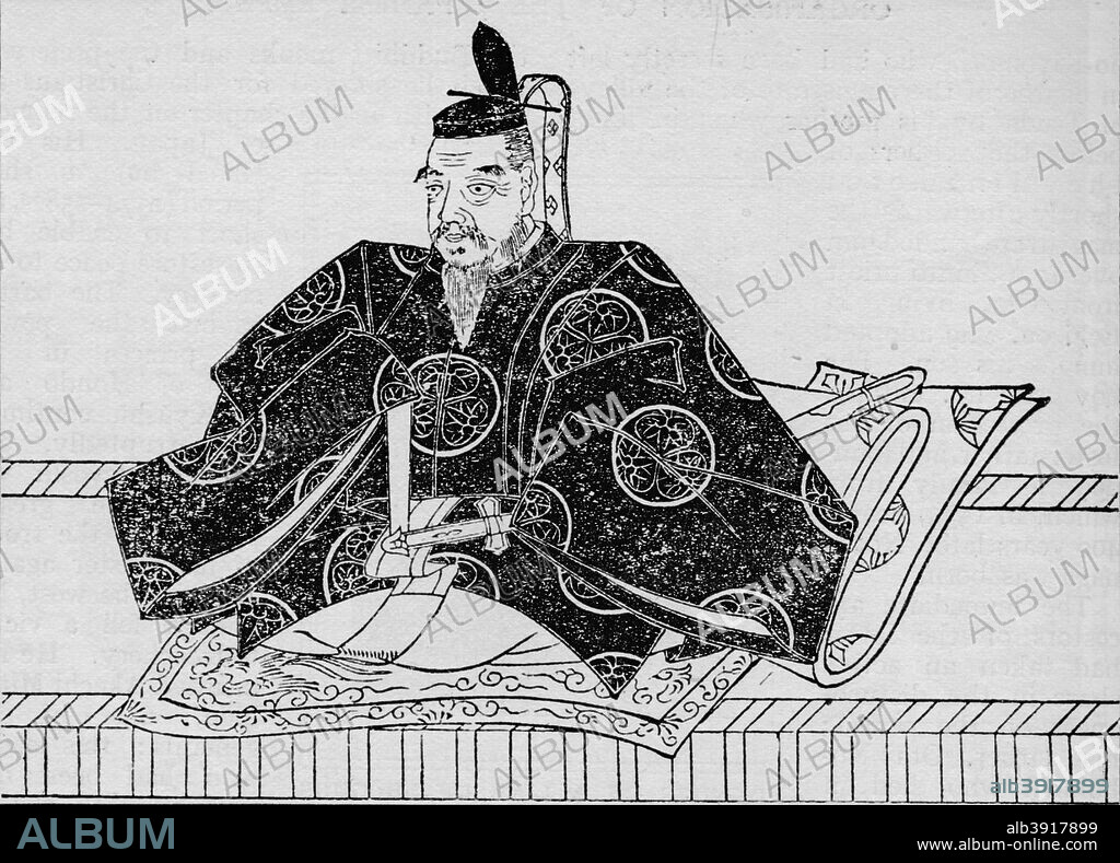 Shogun Tokugawa Ieyasu (1543-1616), the greatest ruler of Japan in peace and war, 1907. From Harmsworth History of the World, Volume 1, by Arthur Mee, J.A. Hammerton, & A.D. Innes, M.A. [Carmelite House, London, 1907].