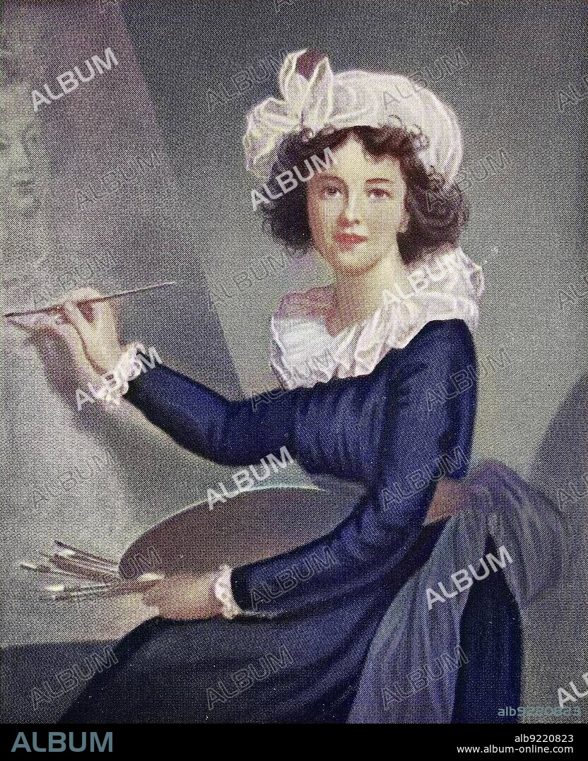 Elisabeth Louise Vigee Le Brun, 1755-1842, also known as Madame Lebrun or Madame Le Brun, was a well-known French portrait paintress of the late 18th century, Historic, digitally restored reproduction of an original 19th-century original