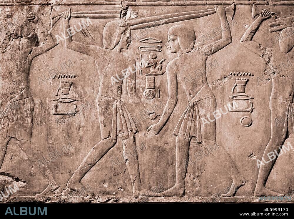 Relief from the tomb of Ptahhotep of young men in light tunics stick fighting. Stick fighting in ancient Egypt was a sport but it was also used as a representation of combat conditions and for military training. The clothes worn were of a soldier or warrior and often a shield, arm protector, leg protector and helmet was used. Country.