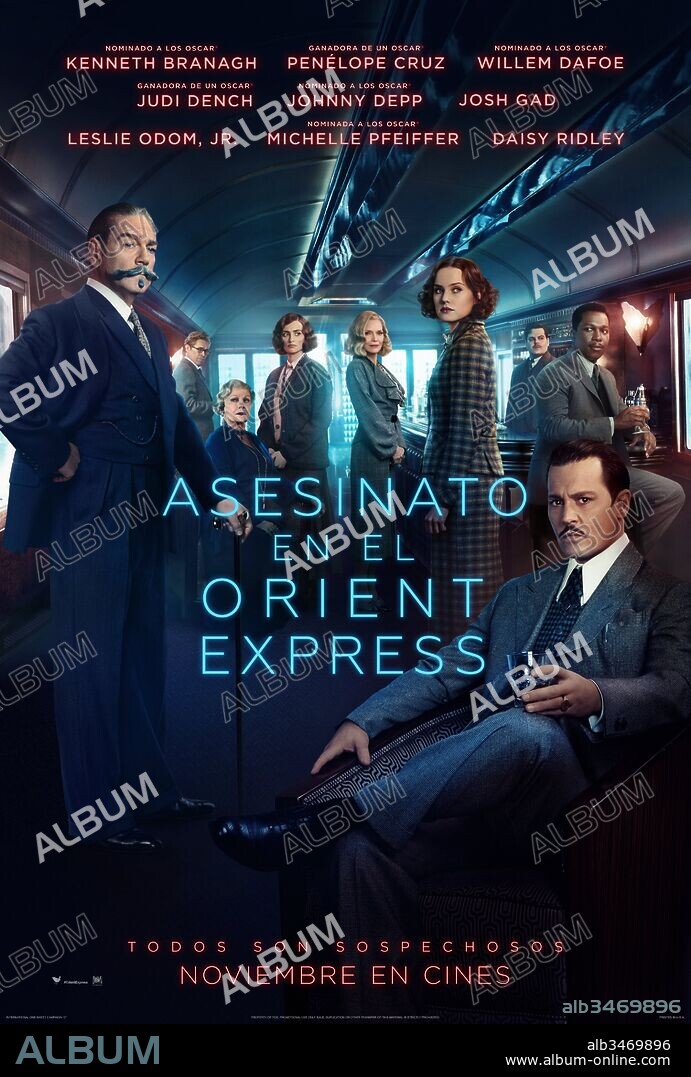 Poster of MURDER ON THE ORIENT EXPRESS, 2017, directed by KENNETH BRANAGH. Copyright 20TH CENTURY FOX.