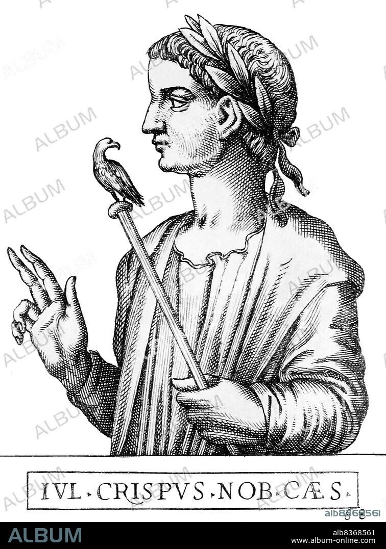 Crispus (299/305-326) was the first-born son and initial heir to Emperor Constantine I and his first wife Minervina. When his father had to eventually put aside Minervina to marry Fausta for political reasons, he did not dismiss his son but continued to care for him and would have named Crispus his heir.<br/><br/>. Crispus was declared as Caesar in 317, a prince of the empire, and was made commander of Gaul. He led many victorious military campaigns against the Alamanni and Franks, securing the Roman presence in Gaul and Germania. He also fought alongside his brother against the hostile Emperor Licinius, building upon his already illustrious reputation with even more outstanding victories. Crispus was loved by many, almost as admired and revered as Constantine himself.<br/><br/>. However, in a shocking turn of events Crispus was executed on the orders of his father in 326. It is unknown what truly was the cause for such action, but the execution of Fausta only a few months later has led many historians to link the two, whether it be a conspiracy against Crispus by Fausta to ensure her own sons became heirs or, less likely, that there had been an illegitimate love affair between the two that Constantine had discovered. Either way, Crispus was killed and his name never mentioned again, deleted from all official documents and monuments.