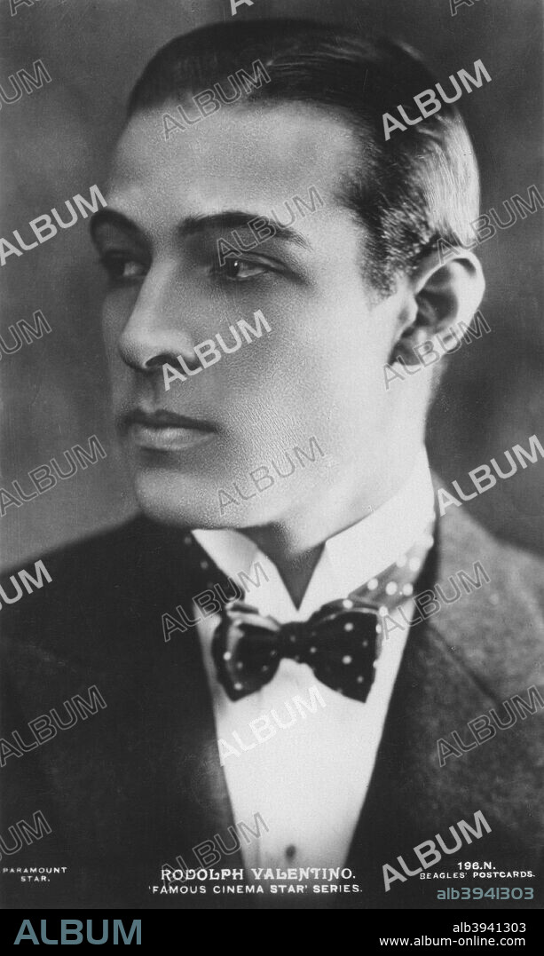 Rudolph Valentino (1895-1926), Italian actor, known simply as Valentino and also an early pop icon.