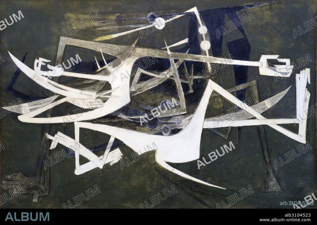 Undesirable 1962 by Wilfredo Lam 1902 – 1982, Cuban artist who sought to portray and revive the enduring Afro-Cuban spirit and culture. Inspired by and in contact with some of the most renowned artists of the 20th century, Lam melded his influences and created a unique style, which was ultimately characterized by the prominence of hybrid figures.