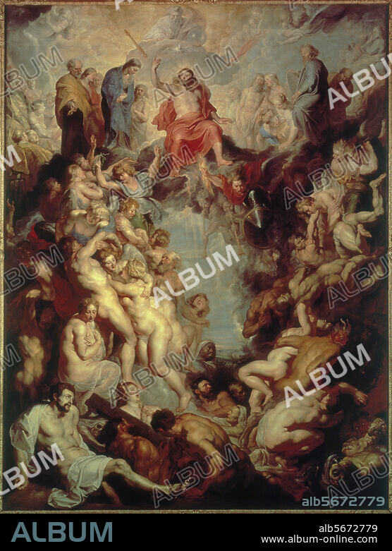 PETER PAUL RUBENS. Rubens, Peter Paul 1577-1640. "Das Große Jüngste Gericht", 1614/16. Öl auf Leinwand, 606 × 460 cm. (Ehemals Jesuitenkirche in Neuburg an der Donau). München, Alte Pinakothek.
