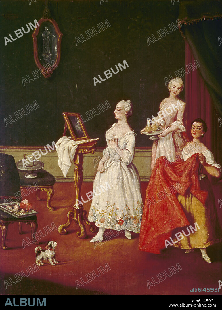 PIETRO LONGHI (1702-1785). LA TOILETTE - SIGLO XVIII - ROCOCO ITALIANO.