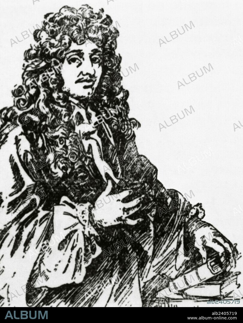 Christiaan Huygens (1629-1695). Dutch mathematician and scientist. He is known particularly as an astronomer, physicist, probabilist and horologist. Portrait. Engraving.