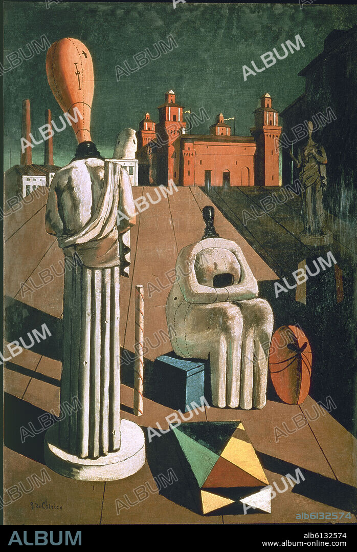 GIORGIO DE CHIRICO. LAS MUSAS INQUIETANTES-O/L- 1917.