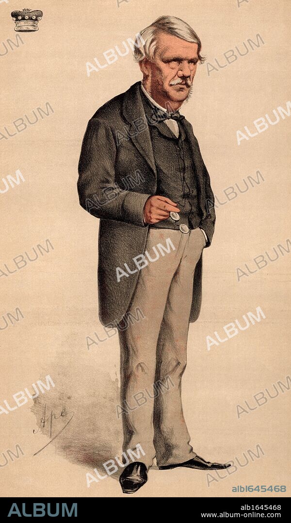 John Laird Mair Lawrence, lst Baron Lawrence (1811-1879) British statesman and administrator. Served in the Indian civil service. Viceroy of India (1864-1859). Chairman of the London School Board (1870-1873). Cartoon by 'Ape' (Carlo Pellegrini - 1838-1889) from "Vanity Fair" (London, 18 December 1875). Chromolithograph.  (Photo by: Universal History Archive/UIG via Getty Images).