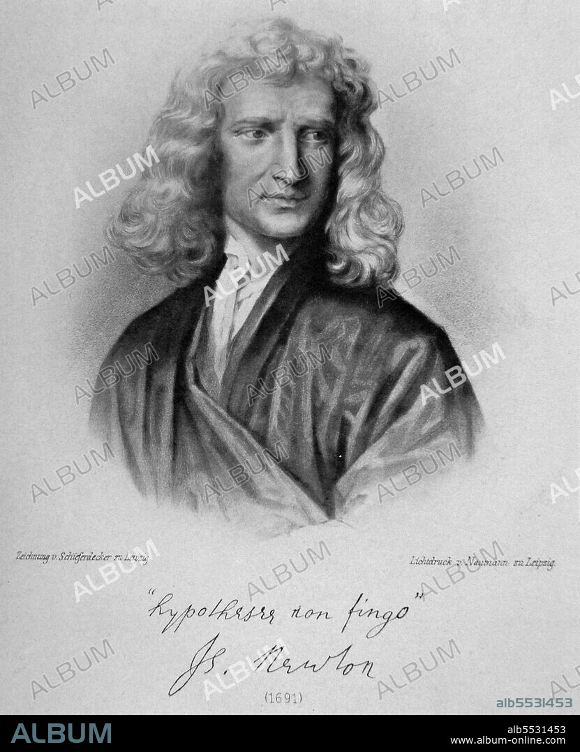 NEWTON, ISAAC. FISICO, MATEMATICO Y ASTROLOGO INGLES. 1642-1727. GRABADO 1691.