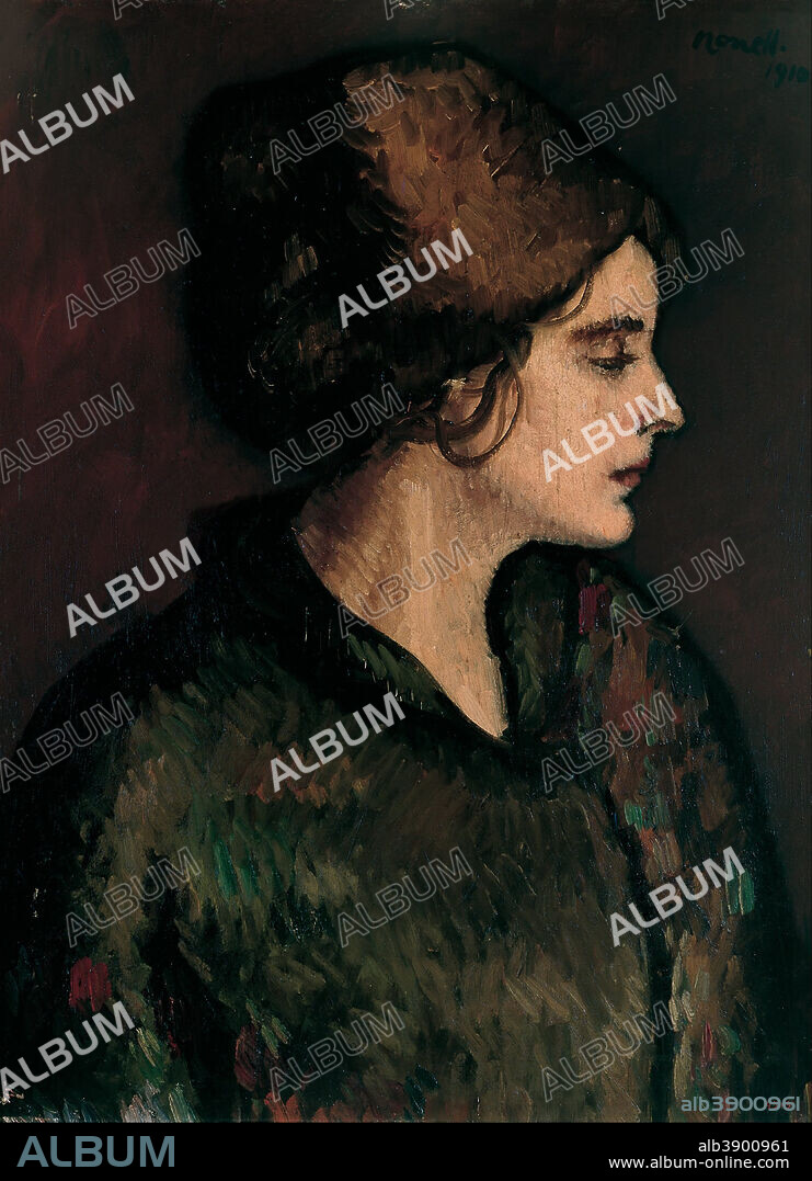 ISIDRE NONELL. Dolors. Date/Period: 1910. Painting. Oil on board. Height: 710 mm (27.95 in); Width: 530 mm (20.86 in).