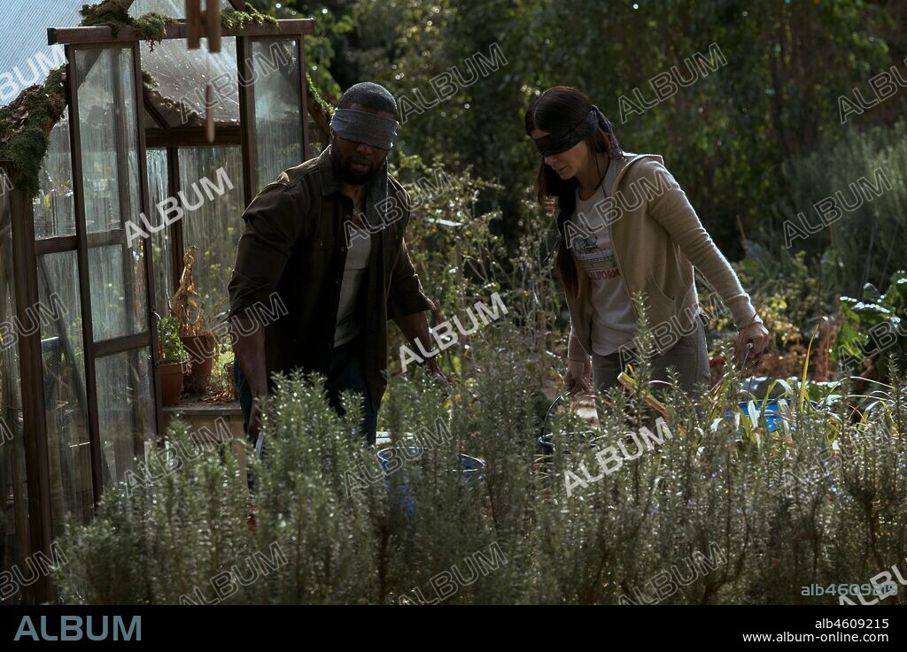 SANDRA BULLOCK and TREVANTE RHODES in BIRD BOX, 2018, directed by SUSANNE BIER. Copyright NETFLIX.