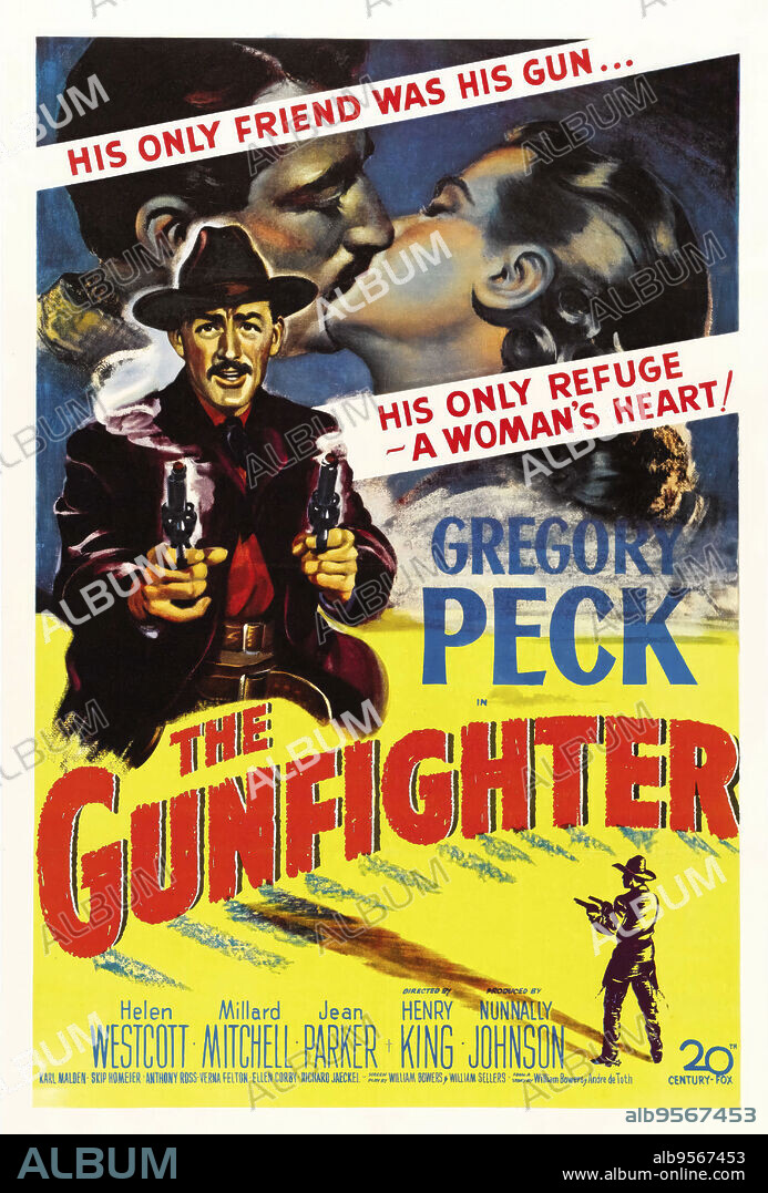 Poster of THE GUNFIGHTER, 1950, directed by HENRY KING. Copyright 20TH CENTURY FOX.