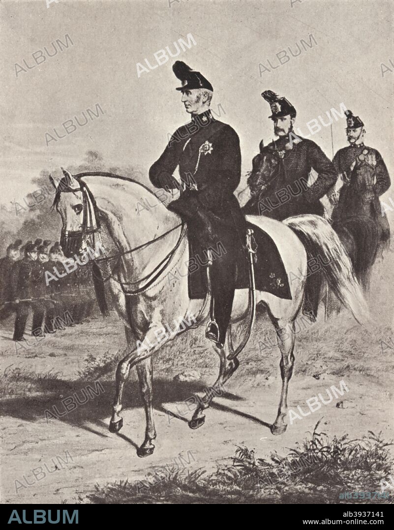 'Arthur, 2nd Duke of Wellington, K.G. Lieut. Colonel Commandant, Victoria V.R.C.', 1909. After Henry Fleuss. Arthur Richard Wellesley (1807-1884), 2nd Duke of Wellington,  was a British soldier and politician. From British Military Prints, by Ralph Nevill. [The Connoisseur, London, 1909].