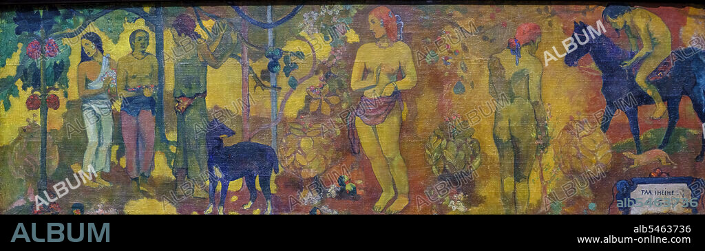 Faa Iheihe, Paul Gauguin , 1898, Oil on canvas, National Gallery, London, England, Great Britain.