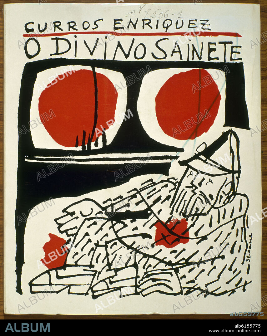 CURROS ENRIQUEZ MANUEL. PORTADA DE "O DIVINO SAINETE".
