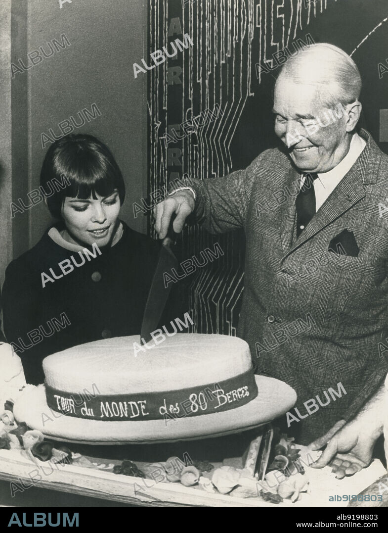 Maurice Chevalier (1888-1972), cantante y actor de cine francés junto a Mireille Mathieu (1946-), cantante occitana conocida como el ruiseñor de Avignon.