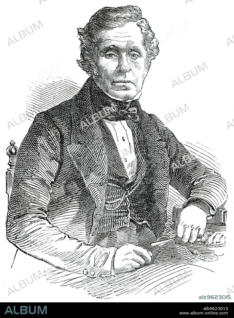Sir David Brewster, K.G., President of the British Association [for the Advancement of Science], 1850. 'The discoveries of Sir David Brewster range from the kaleidoscope to the law of the angle of polarisatioin, the physical laws of metallic reflection, and the optical properties of crystals ; and our philosopher is the author of an immense number of facts and practical applications in every branch of optics. The accompanying Portrait is engraved from a beautifully executed Talbotype, by Messrs. Henneman and Malone, of Regent-street'. From "Illustrated London News", 1850.