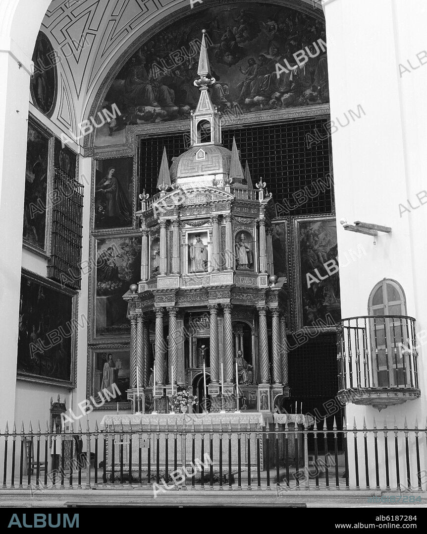 FRANCISCO BAUTISTA. TABERNACULO DE LA IGLESIA DEL CONVENTO DE LAS BERNARDAS - FOTOGRAFIA EN BLANCO Y NEGRO - AÑOS 60.