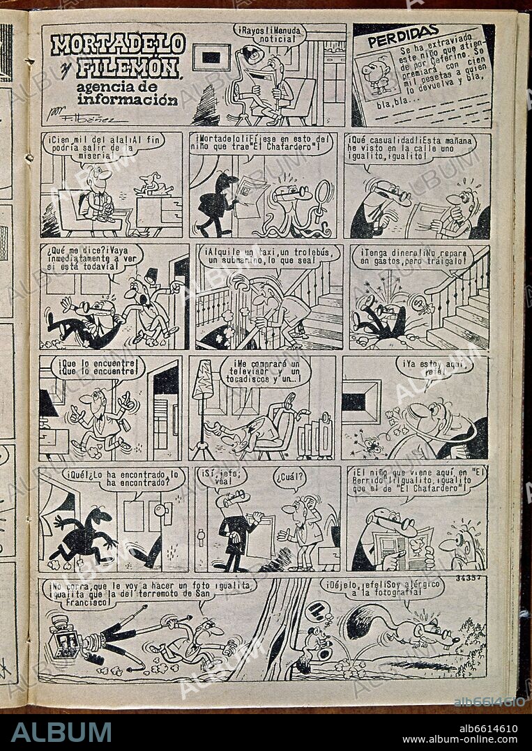 FRANCISCO IBAÑEZ TALAVERA (1936-). HISTORIETA DE MORTADELO Y FILEMON.