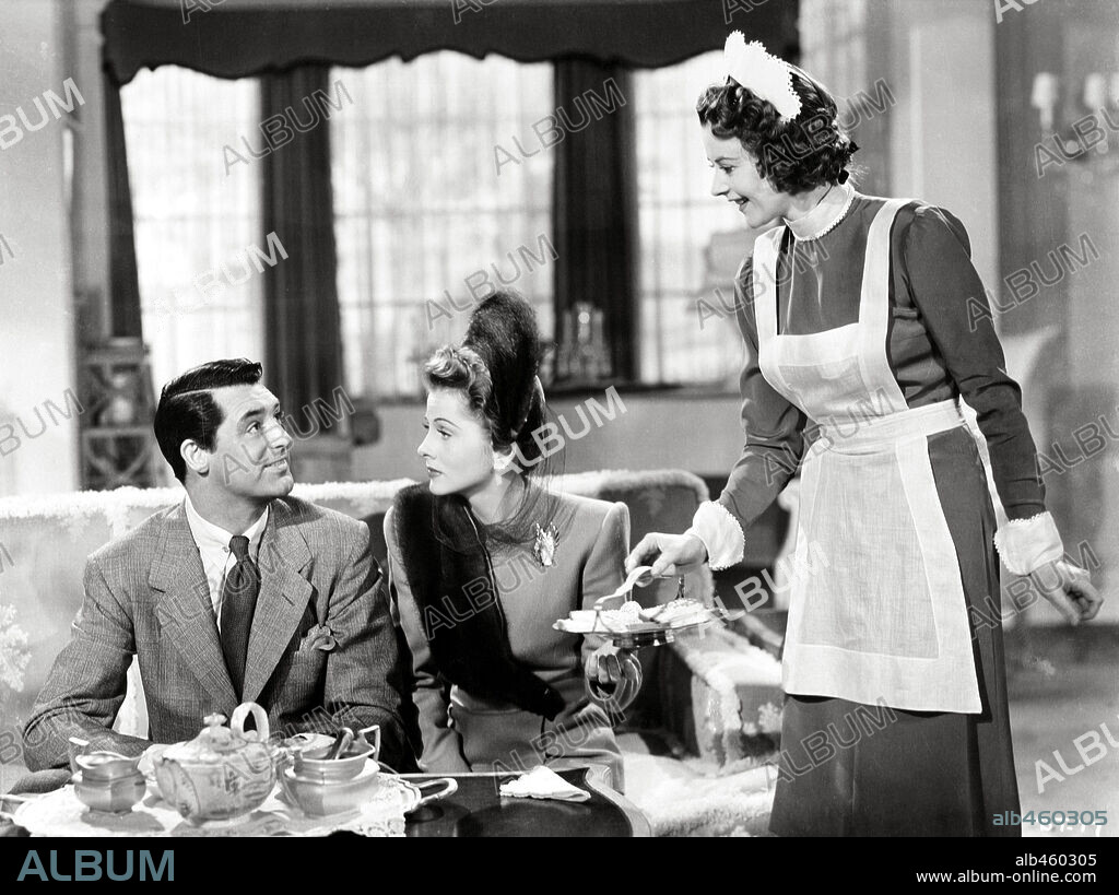 CARY GRANT, HEATHER ANGEL and JOAN FONTAINE in SUSPICION, 1941, directed by ALFRED HITCHCOCK. Copyright RKO.