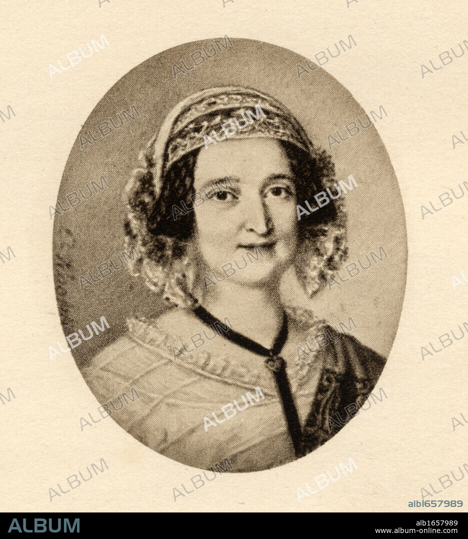 Louise Lehzen,1784-1870. German baroness. She became governess to, and later adviser and companion to Queen Victoria. From a miniature from the book "The Letters of Queen Victoria 1844-1853 Vol II" published 1907.