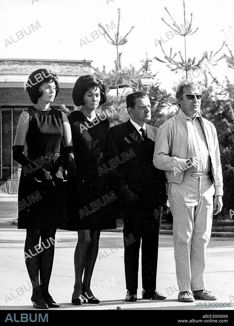 Alicia brandet. olga villi. gildo tognazzi. ugo tognazzi. the seventh floor. 1967. (Photo by: Marka/Universal Images Group via Getty Images).