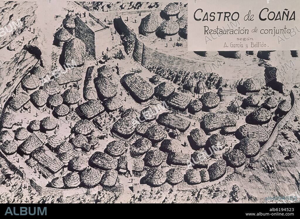 RECONSTRUCCION DEL CASTRO DE COAÑA SEGUN GARCIA BELLIDO.