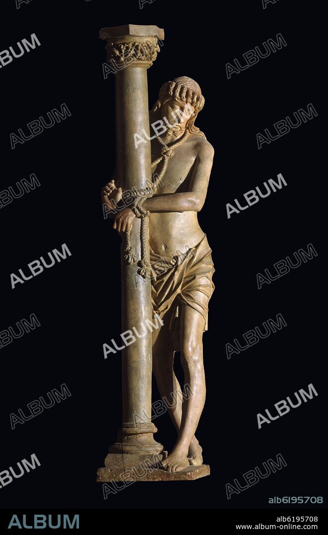PEDRO MILLAN (SIGLO XV-SIGLO XVI). CRISTO ATADO A LA COLUMNA - SIGLO XV - GOTICO ESPAÑOL.