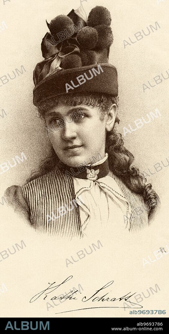 Europe, Austria, Vienna, Katharina Schratt, Austrian actress, died 1940, lithographie around 1895, by Josef Eberle, died 1921.