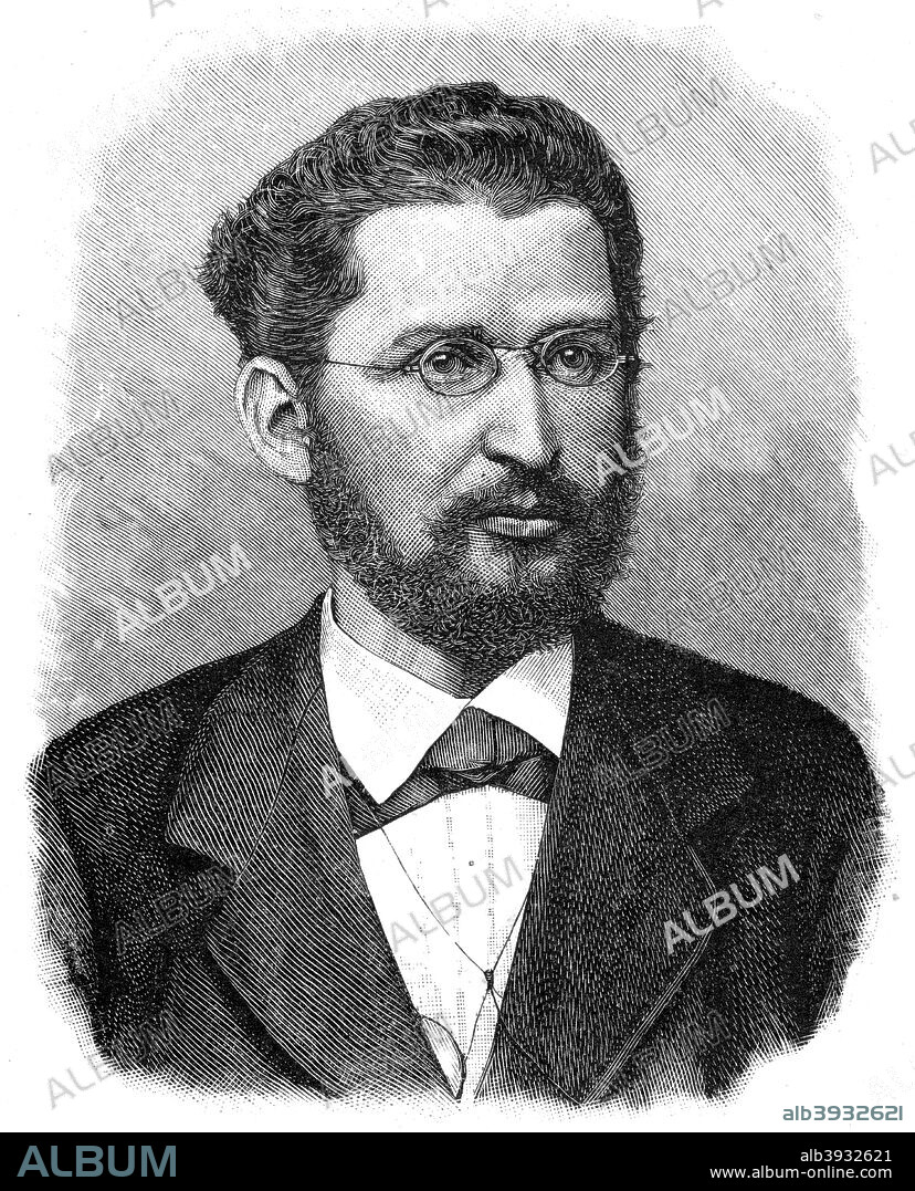 Eduard Bernstein, German social democratic theoretician and politician, 1903. Bernstein (1850-1932) was an associate of the Marxist social and economic theorist Friedrich Engels. He was expelled from Switzerland in 1888, living in London until 1901. A print from The World's History, A Survey of Man's Record, by Dr HF Helmolt, Volume II, William Heinemann, London, 1903.