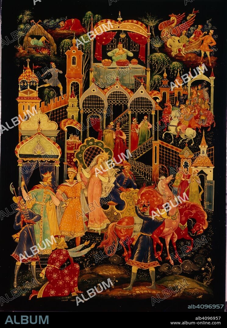 ALEXANDER MICHAILOVICH KURKIN. Illustration to the Fairy-tale "The Flying Ship".