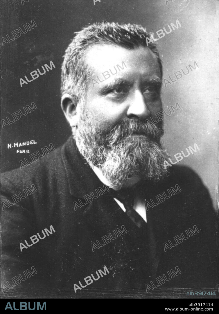 'Jaures (Jean)', c1893. Auguste Marie Joseph Jean Léon Jaurès (1859-1914), French politician. Initially an Opportunist Republican, he evolved into one of the first social democrats, becoming the leader, in 1902, of the French Socialist Party. From the 2e collection [Felix Potin, c1893].