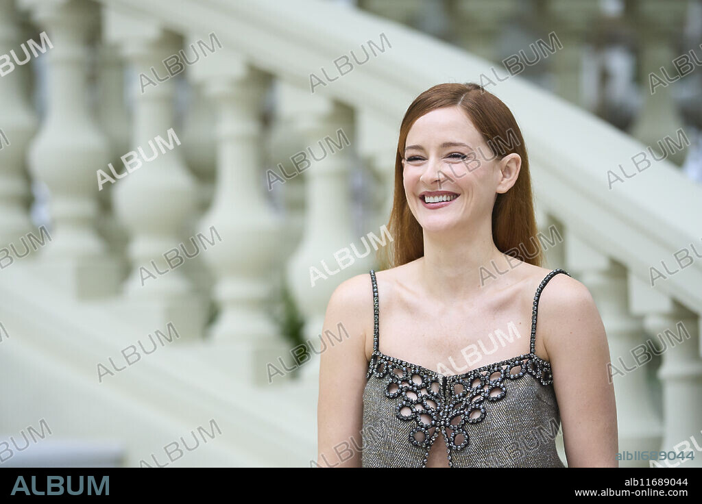 Ana Polvorosa attends 'La ultima noche en Tremor (The last night at Tremor Beach' Photocall at Mandarin Oriental Ritz Hotel on October 14, 2024 in Madrid, Spain.