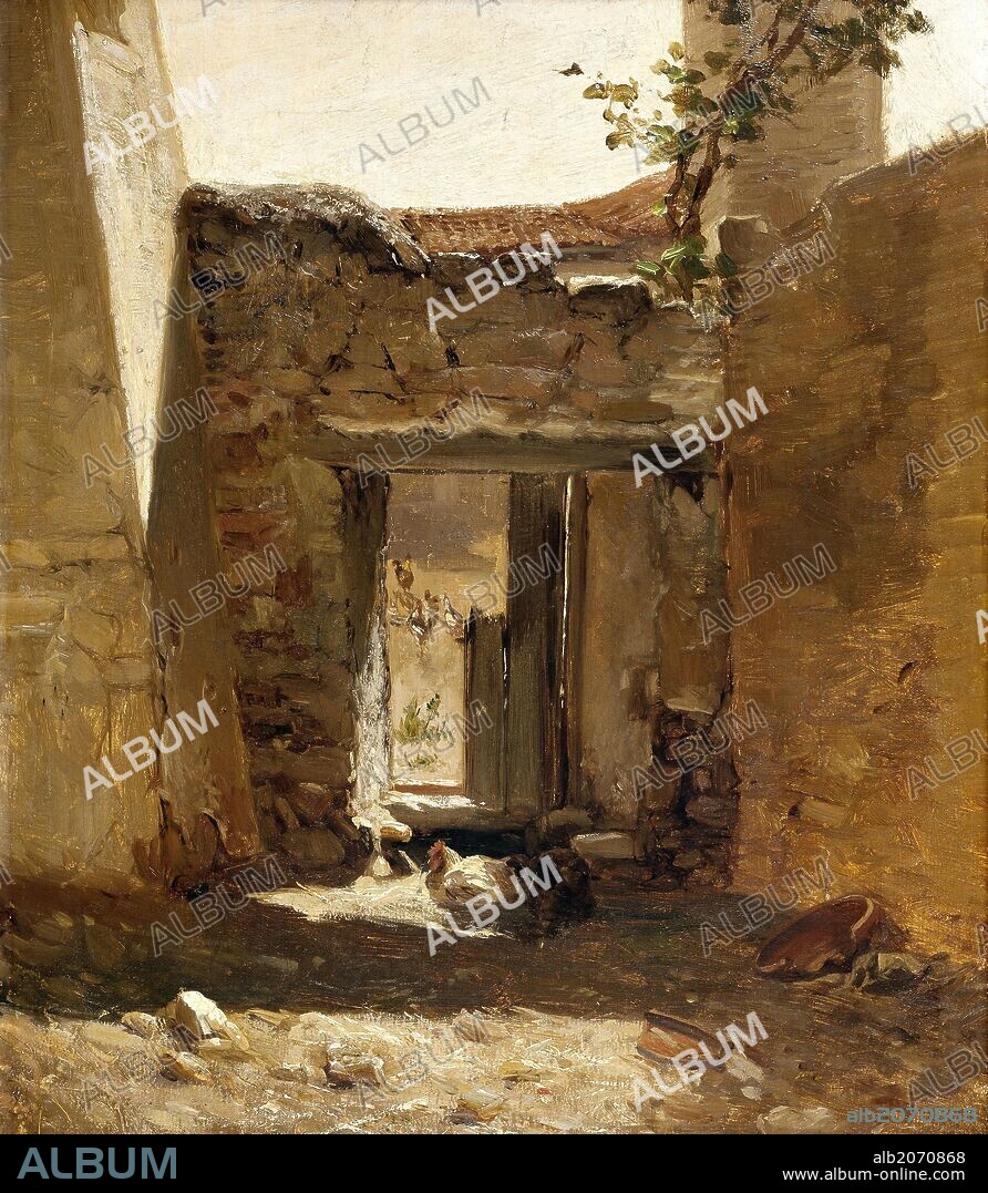 Carlos de Haes / 'A Corral (Aragon)', ca.  1872, Spanish School, Paper, 35,5 cm x 29,5 cm, P05776.