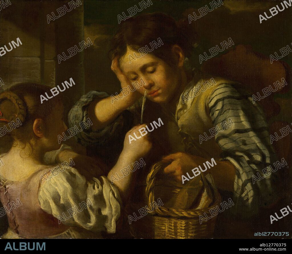 BERNHARD KEIL. Girl Teasing a Boy.