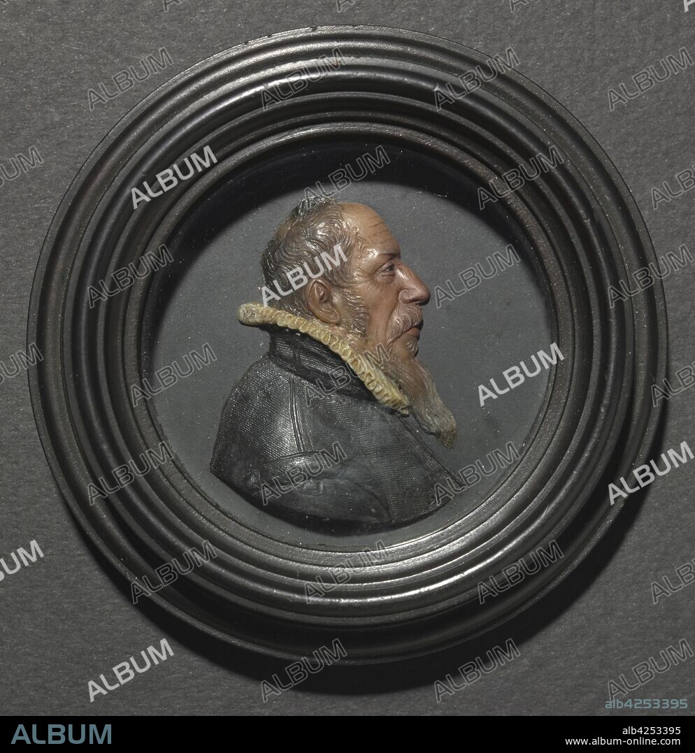 Portrait of a Man in Black, mid 1600s. Germany, mid 17th century. Colored wax on black wood ground; diameter: 6.6 cm (2 5/8 in.).