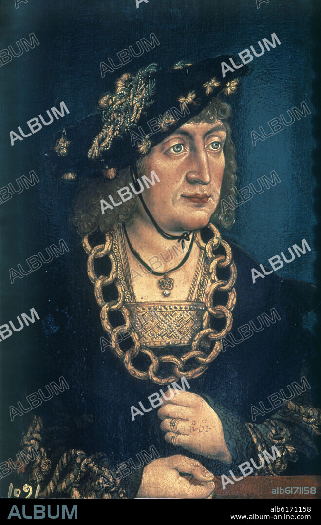HANS WERTINGEN. FEDERICO III, EMPERADOR ALEMANIA - SIGLO XVI - OLEO/TABLA - 47 x 32 cm - NP 2216 - ESCUELA ALEMANA - Atribución dudosa.