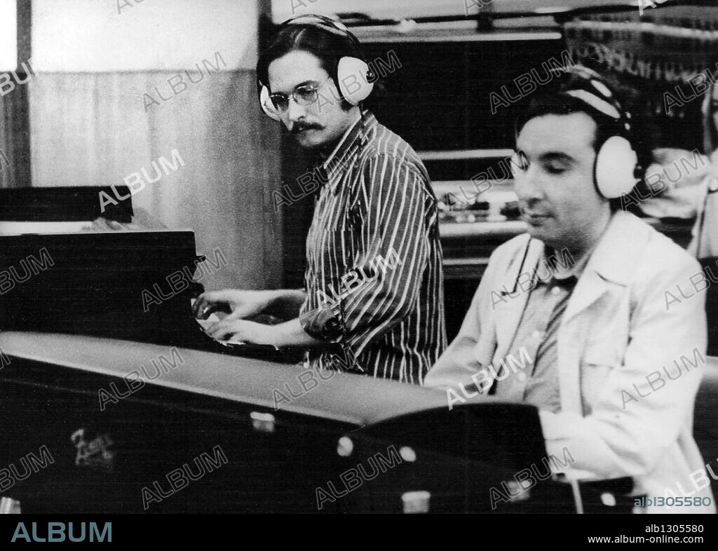Tete Montoliu y Jordi Sabatés durante la grabación del disco 'Vampyria'.