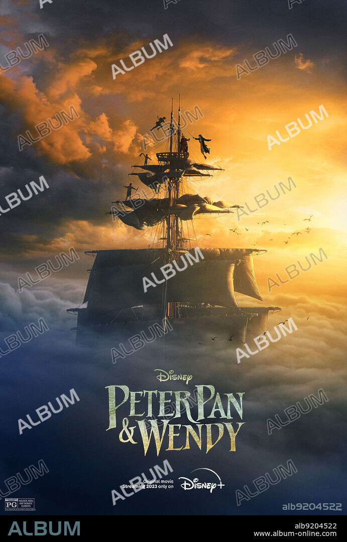 Poster de PETER PAN & WENDY, 2023, dirigida por DAVID LOWERY. Copyright WALT DISNEY PICTURES.